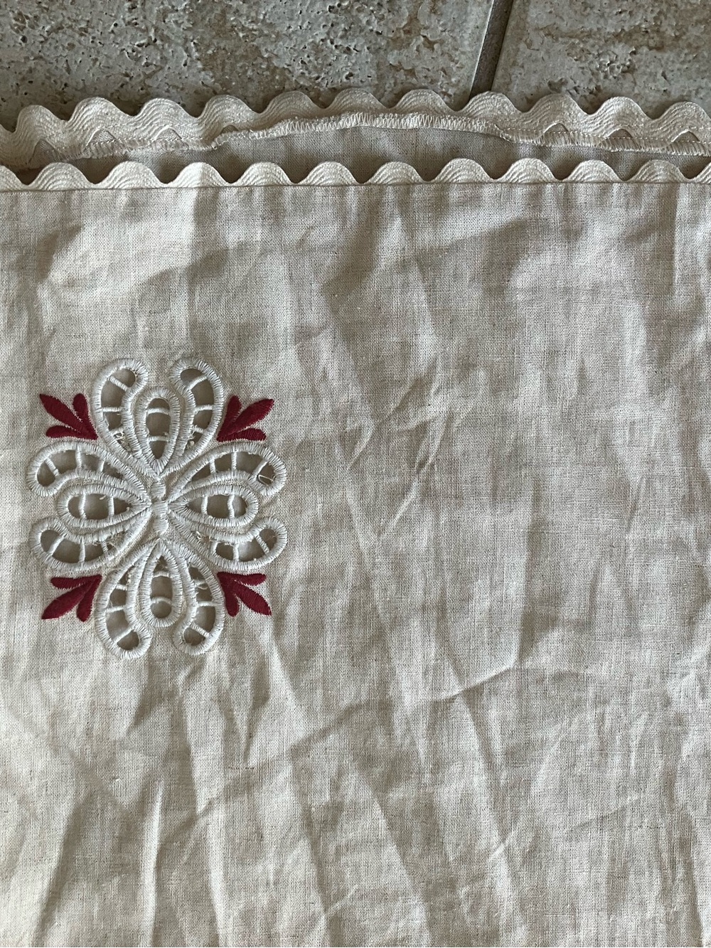 Magaschoni Linen Viscose Cream Embroidered Maxi Dress with Floral Motif NWT L - Picture 6 of 15